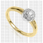 Russian Style Diamond Ring in 14k gold
