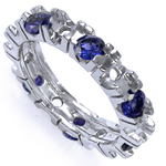 Platinum Blue Ceylon Sapphire Wedding band Setting
