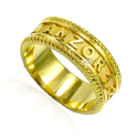 Men's 14k Gold Roman Design Numeros Ring