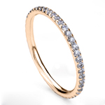18k Gold Wedding Band Genuine Diamond Ring