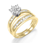 18k Gold Diamond Engagement Ring set