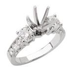14k White Gold Diamond Ring Setting