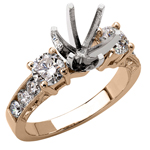 14k Rose Gold Diamond Ring Setting