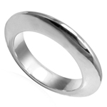 Platinum Knife Edge Wedding Band Ring