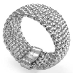 Woman's 14k Gold Flexible Mesh Ring