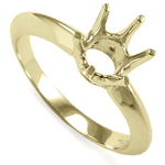 Knife Edge Ring Mounting 14K SOLID GOLD