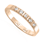 14k Gold Wedding Band Genuine Diamond Ring