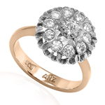 Russian style Diamond Engagement Ring 585
