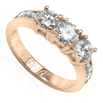 Diamond Engagemen Ring in 14k Pink Gold