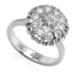 Russian style Diamond Engagement Ring 585