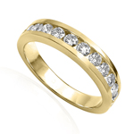 14k Solid Gold Diamond Wedding Band ring