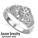 Russian Style Diamond Anniversary Ring in 14k Gold