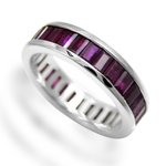 950 Platinum Channel set Ruby  Eternity