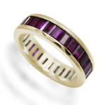 14k Yellow Gold Channel set Ruby  Eternity