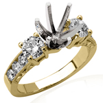 18k Gold Diamond Ring Setting