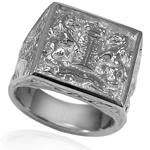 The Ten Commandments Men's Ring  in 14k Gold