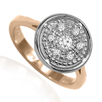 Russian Style Diamond Tarelka Ring 585 Tarelka