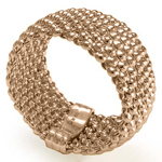 Woman's 14k Gold Flexible Mesh Ring