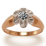 14k Gold Lab Grown Diamond Tulpan Ring