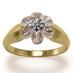 14k Gold Lab Grown Diamond Tulpan Ring