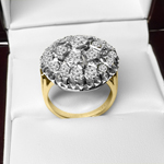 14k Gold Genuine Diamond Russian style Ring