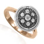 Russian Style Diamond Tarelka Ring 585 Tarelka