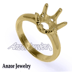 10k Yellow Gold Six-Prong Ring Mounting