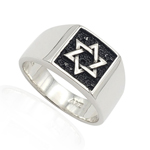 Star of David Men's Ring in 14k Gold
