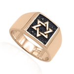 Star of David Men's Ring in 14k Gold