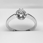 Russian style 14k Gold Diamond Ring F SI1