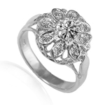 14k White Gold Lab Grown Diamond Ring