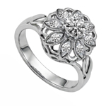 10k White Gold Lab Grown Diamond Ring
