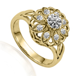 10k Yellow Gold Lab Grown Diamond Ring