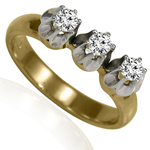 10k Gold Lab Grown Diamond Russian Style Ring