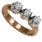 10k Gold Lab Grown Diamond Russian Style Ring