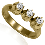 10k Gold Lab Grown Diamond Russian Style Ring