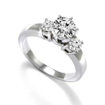 Grnuine Diamond Ring in Platinum 950