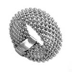 Silver 925 Flexible Mesh Ring