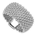 Silver 925 solid Mesh Ring