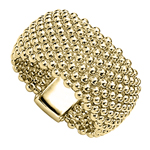 14K Yellow Gold Wonderful Solid Mesh Ring