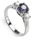 14k Gold Sapphire Diamond Ring