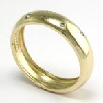 14k Gold Diamond Wedding Band