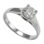 18K White Gold Diamond Ring .70cwt