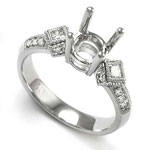 18k White Gold Diamond Ring Setting