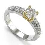 18K White Gold Diamond Engagement Ring