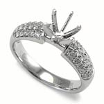 18k White Gold Diamond Ring Setting