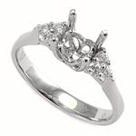 Diamond Semi Mount Rings 18k white gold