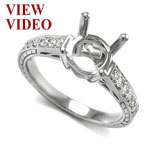 18k White Gold Diamond Setting