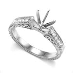 18k White Gold Diamond Setting ring