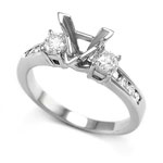 Trillion Diamond Engagement Ring Setting 14k